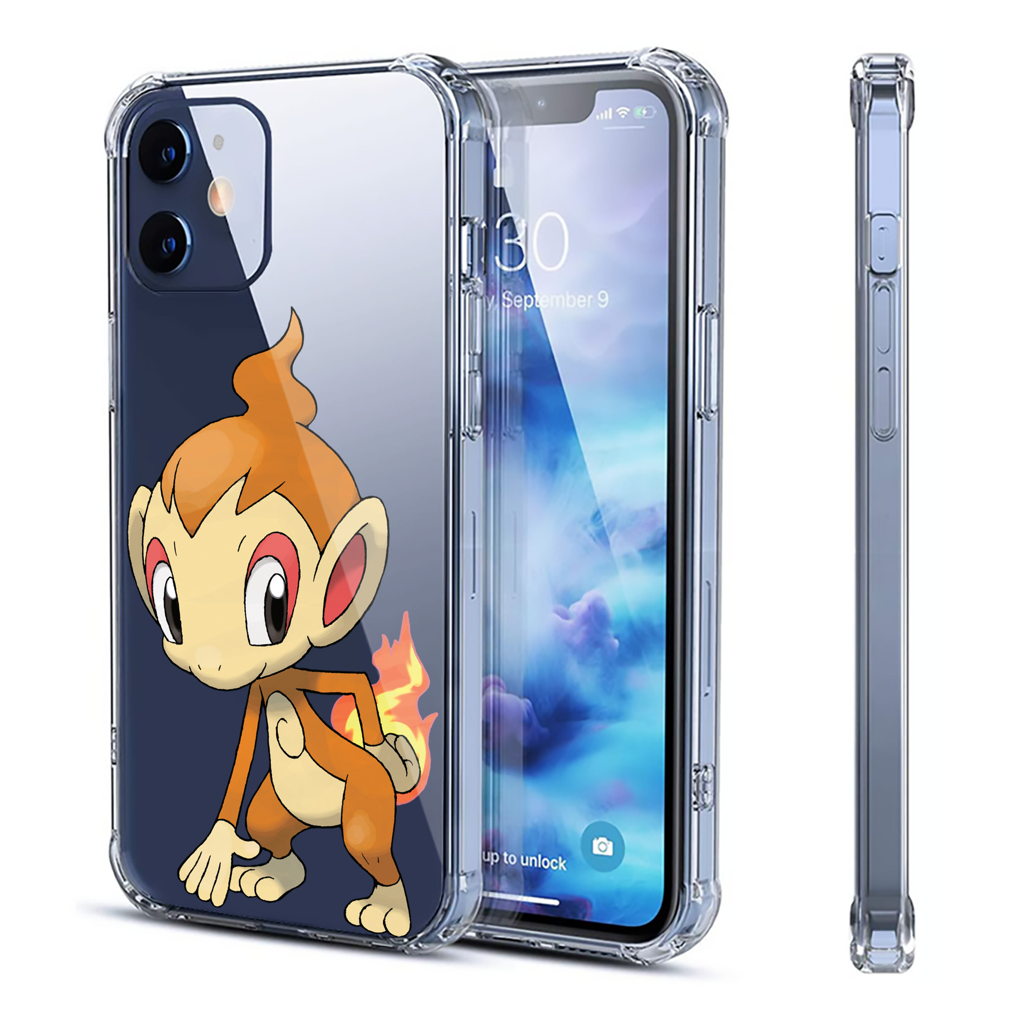 （画像用） ポケットモンスター Pokémon 【iPhone 12シリーズ対応】透明スマホケース（クリアソフトケース）